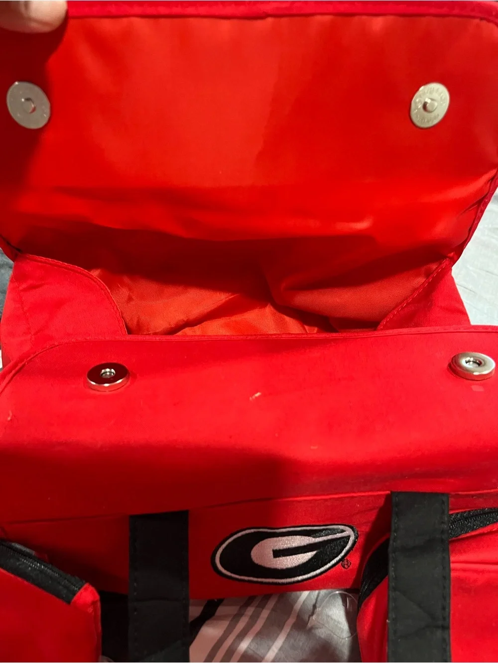 Game Day Red 3-Piece Cosmetic Bag Set with Georgia G Patch